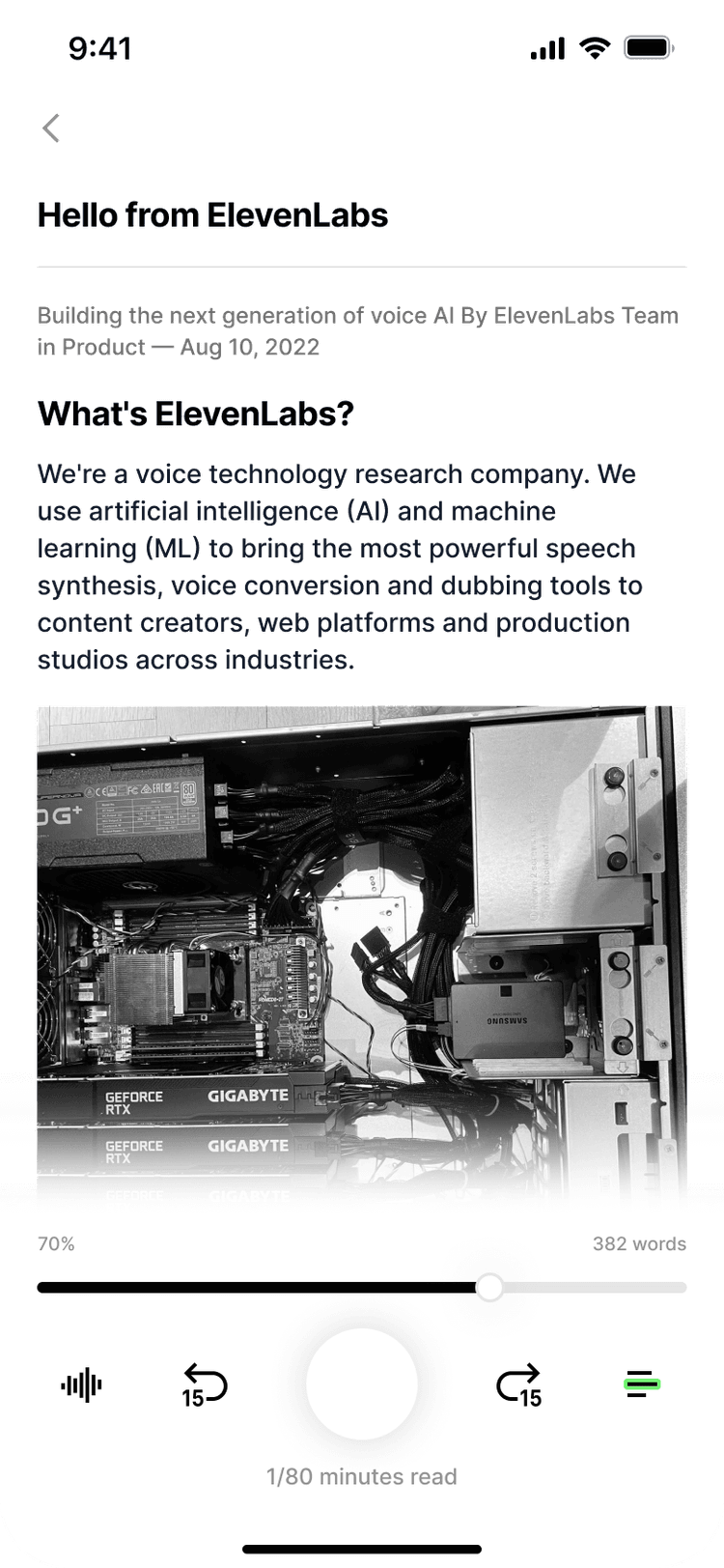 ElevenLabs Reader App
